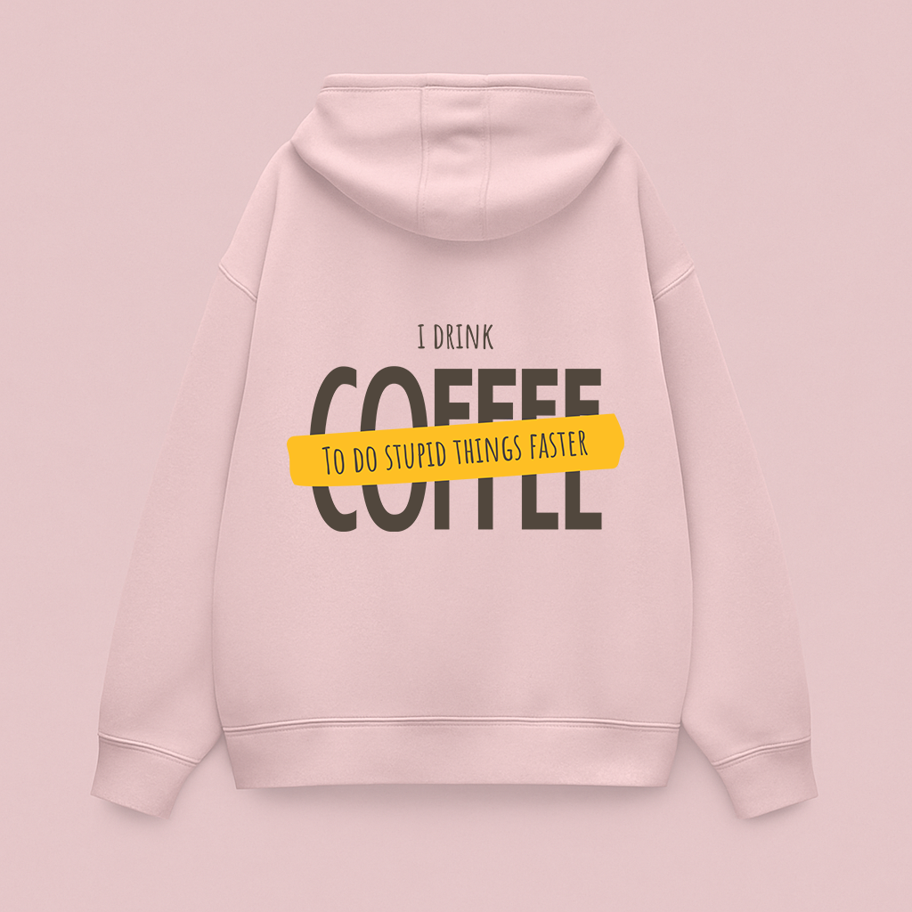 Powered by Coffee (and Bad Decisions) Oversized Hoodie