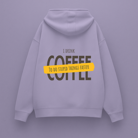 Powered by Coffee (and Bad Decisions) Oversized Hoodie