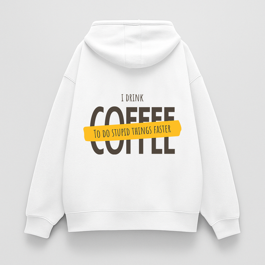 Powered by Coffee (and Bad Decisions) Oversized Hoodie