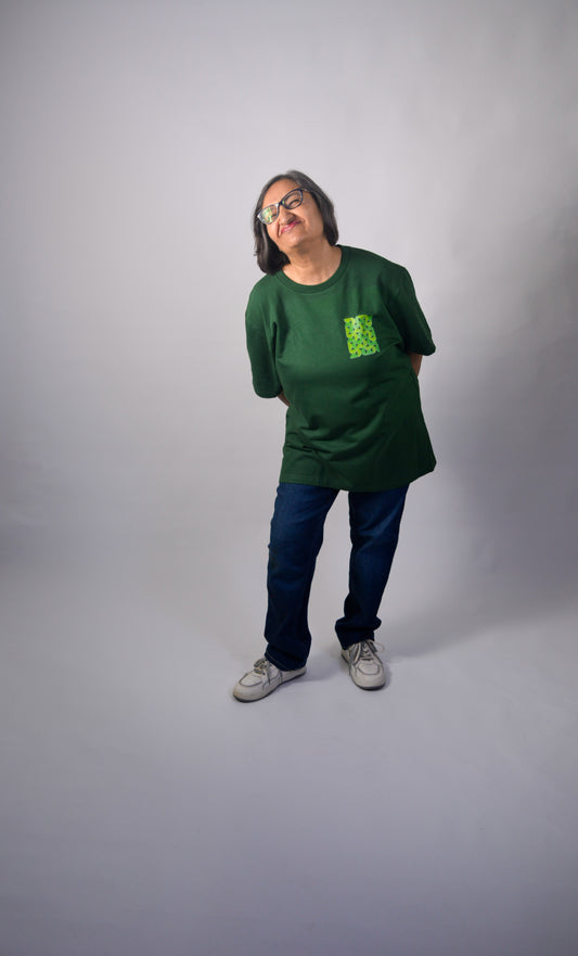 Lime Grid | Oversized Terry Tee