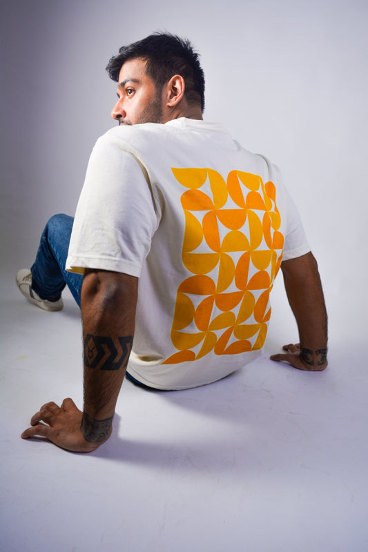 Citrus Grid | Oversized Terry Tee